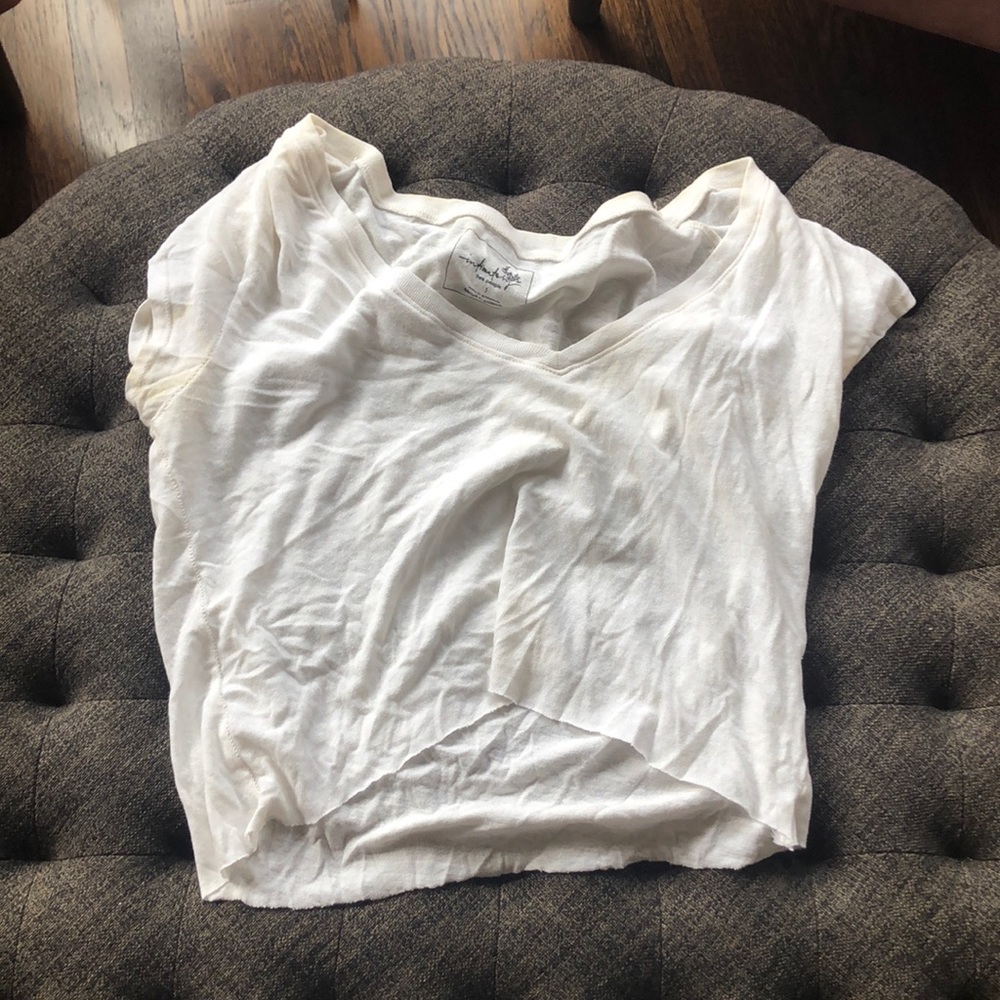 Free people cut white top